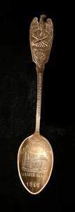 1895 Louisville Lincoln Cabin GAR Cannon Brass 5.5” Spoon 39th Natl. Encampment - Picture 1 of 8