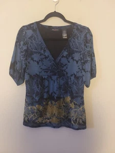 Y2K Axcess Blue Nylon Babydoll Top Sz M - Picture 1 of 7