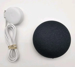 Google Home Mini Smart Speaker H0A 1st Gen w/ Power Adapter - Gray - Picture 1 of 4