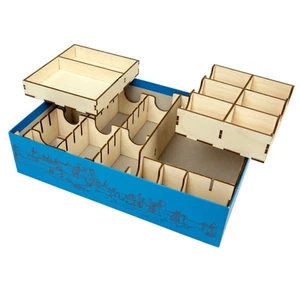 Organizer Gioco da Tavolo - Scatola Portaoggetti in Legno Compatibile Carcassonne con Multi... - Foto 1 di 5