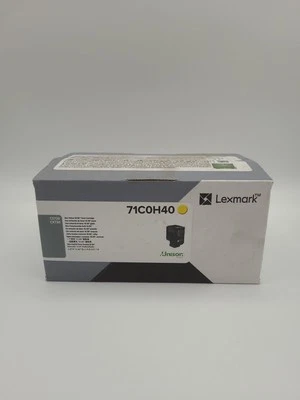 Genuine Lexmark 71C0H40 Yellow High Yield Toner Cartridge CS730 CX730 Sealed New - Image 1 of 4