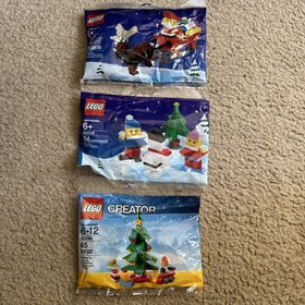 Lego 30286 40008 40010 Seasonal Christmas Tree Santa Sleigh Reindeer Snowman New