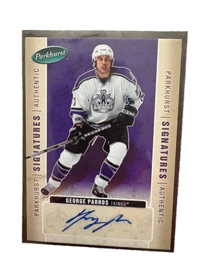 2005-06 UD Parkhurst Signatures Authentic #GP George Parros LA Kings - Image 1 of 2