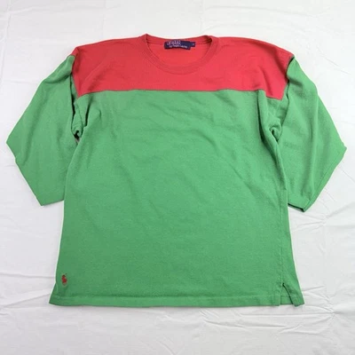 Camiseta De Colección Polo Ralph Lauren Manga Larga 3/4 Bloques de Color Juvenil Talla L Foto 1 de 4
