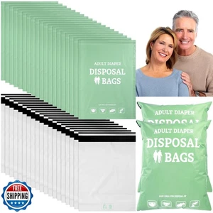 PerKoop 100 Pcs Extra Thick Large Adult Diaper Disposable Bags Odor Tight Sea - Picture 1 of 5
