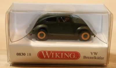 Wiking 083018 VW Brezelkäfer Matt Grün, OVP, H0, 1:87 - Bild 1 von 3