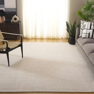Vermont Collection Area Rug - 9' x 12', Ivory, Handmade Wool, Ideal for High ... - Picture 1 of 1