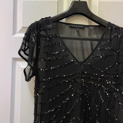White House Black Market Women's Size M Beaded Sequin Cocktail Party Gala Top - Image 1 of 4