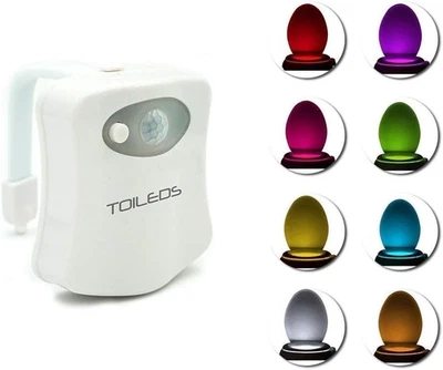 Luce Led per Water WC 8 Colori Illuminazione RGB Bagno Con Sensore Crepuscolare - Immagine 1 di 4