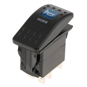 12v blau led horn licht taster toggle switch momentary auf aus - Picture 1 of 4