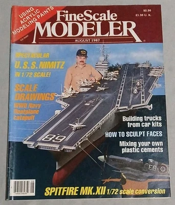 Vintage Fine Scale Modeler August 1987 Spectacular USS Nimitz - Image 1 of 2