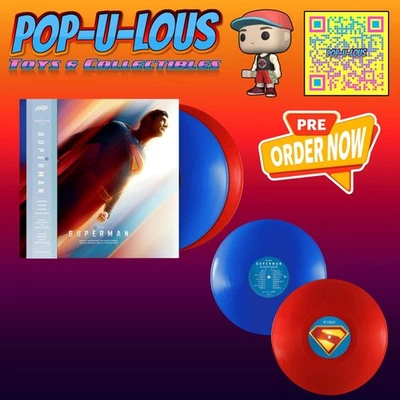 Superman 2025 Original Motion Picture Soundtrack Vinyl 2XLP Mondo PRESALE🦃NOV🚀 - Image 1 of 3