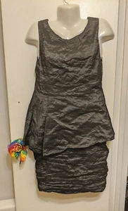 Sarah Pacini Women's sz 3 Dress New Pacini bubble open back black crinkled D2 - Picture 1 of 8