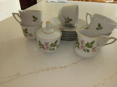 coffee set - cups, saucers, sugar bowl and cream jug vintage - Image 1 of 2