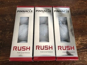 Pinnacle Rush For Distance Golf Balls 9 Balls Three Boxes Of Three - Picture 1 of 3