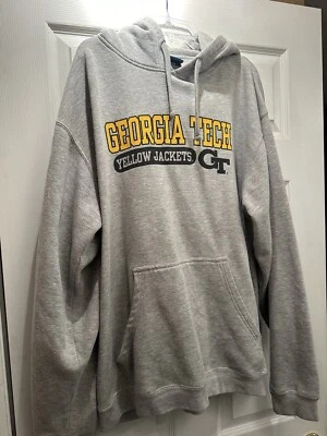 De colección Georgia Tech Chaquetas Amarillas Gris NCAAPulover Sudadera con Capucha Sudadera Fútbol Foto 1 de 4