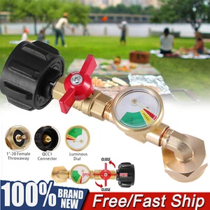 1Lb To 20Lb Tank Propane Refill Adapter With Gauge And ON-Off Control Valve New - Picture 1 of 12