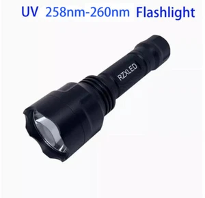 Professional Shortwave UVC 260nm Ultraviolet Flashlight for Mineral Fluorescent - Picture 1 of 13