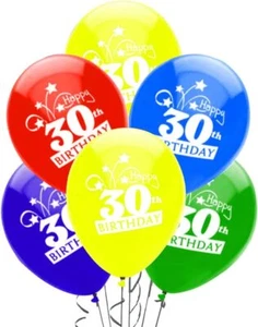 PMU Birthday 12 Inch Latex Crystal Pitch Balloons - Picture 1 of 12