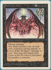 Lord of the Pit Unlimited HEAVILY PLD Black Rare MTG CARD (ID# 220919) ABUGames