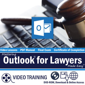 Learn Microsoft OUTLOOK FOR LAWYERS 2013 & 2010 Training Tutorial DVD-ROM Course