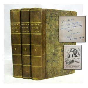 Attic Nights of Aulus Gellius by Rev W Beloe 1795 3 vol SIGNED by Norman Douglas - Picture 1 of 17
