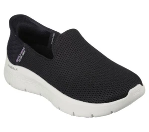Skechers Slip-ins: Go Walk Flex Relish 124963-BKW Women's 10 Black Shoes ZPO1799 - Picture 1 of 10