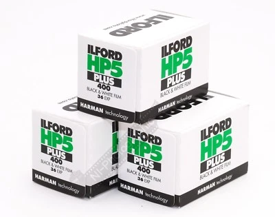 Ilford HP5+ 400asa Black & White Film 35mm 36 Exp 3 Rolls Fresh Stock TRACKED 48 - Image 1 of 2