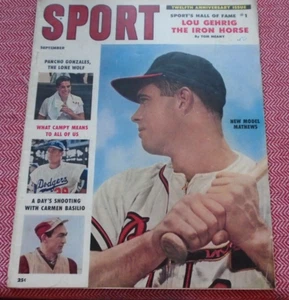 Revista deportiva septiembre 1958 Eddie Matthews edición duodécimo aniversario - Imagen 1 de 2