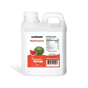 Jarabe de calidad premium de té de burbujas de sandía - 1 litro de batido Boba Slushee - Imagen 1 de 1