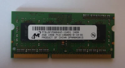 Micron 2GB MT8JSF25664HZ-1G4D1 DDR3 PC3-10600S Laptop Memory  - Image 1 of 2