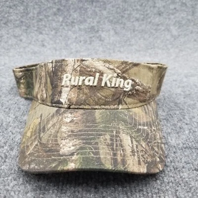 Gorra con visera Rural King camuflada correa trasera para hombre ajustable Sun Realtree Foto 1 de 4
