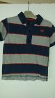 Next baby boys navy,grey & red striped polo top 12-18 mnths