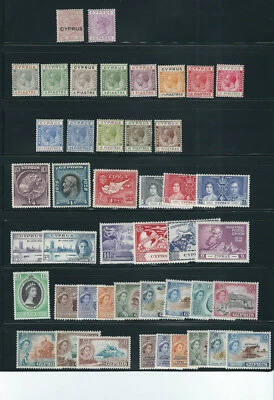 CYPRUS 1880-1968 A selection of singles and short sets and better EUROPAs F/VF M - Image 1 of 2