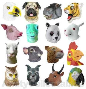 MÁSCARA DE ANIMAL DE LÁTEX Cabeza Completa Cara Cosplay Vestido Elegante Halloween Carnaval [ELIGE] - Imagen 1 de 21