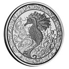 2023 Samoa Seahorse 1 oz Silver Proof like Coin in capsule