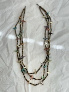 3 Strand Native American Bird Rainbow Fetish Necklace - Picture 1 of 10