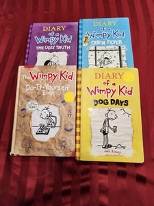 DIARY OF A WIMPY KID LOT OF 4 HB BOOKS by Jeff Kinney - Picture 1 of 1