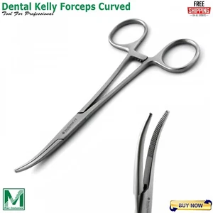 Surgical Hemostat Curved Kelly Locking Clamp Forceps 5.5'' Artery Tooth Forceps - Picture 1 of 4