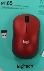 Logitech M185 Wireless Mouse 1000DPI 2.4GHz Optical Ergonomic Mini Portable - Photo 1/6