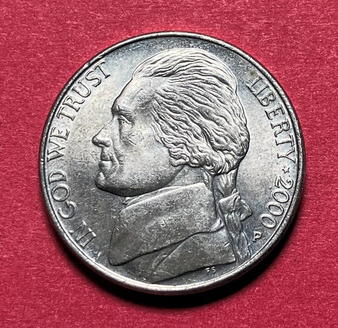 ERROR Coin! 2000-P Jefferson Nickel with Reverse Die Chip!  Full Steps! (JN-036) Cover