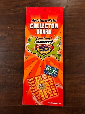 Matchbox Across America Mini License Plate Collector Board  with 21 Plates - Image 1 of 4