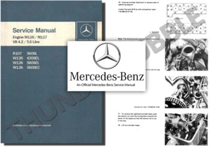 Mercedes M116 M117 V8 Service Workshop Repair Manual R107 560SL 420 560 SEL W126 - Picture 1 of 2