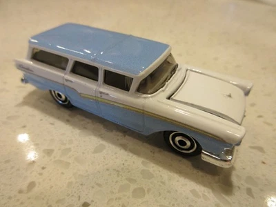 2025 Matchbox 1957 Ford Country Sedan Station Wagon Blue White Moving Parts Car - Image 1 of 4