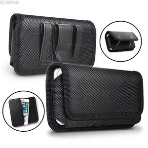 For iPhone 15 14 13 12 11 Pro Phone Belt Pouch horizontal Holster Case Cover - Picture 1 of 9