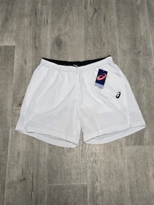Asics Men's Court Tennis Shorts White Quick Dry Tennis Gym XL - Picture 1 of 5