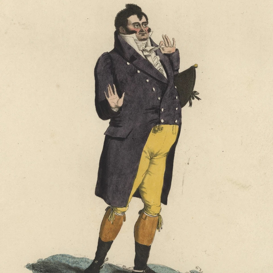 Nationaltheater Iffland Bankier Hirsch Griechheit Kostüm kol Radierung 1810 - Bild 1 von 3