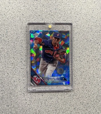 Béisbol 2016 Topps Chrome Sapphire #460 Danny Salazar 65 aniversario 1/1 raro Foto 1 de 2