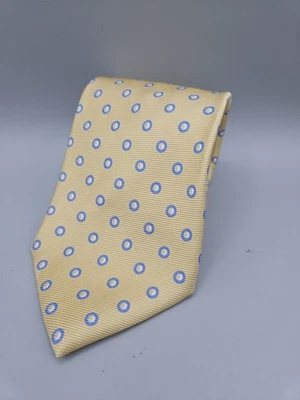 Corbata Brooks Brothers Amarilla Lunares Seda Cuello Nueva con Etiquetas - Hecha en EE. UU. 58" Foto 1 de 4