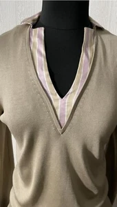 Akris Beige Silk Jumper Blouse Size 36 - Picture 1 of 12